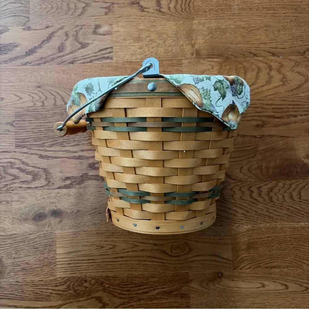 LONGABERGER 2002 Harvest Collection BASKET PROTECTOR LINER Bucket Pail Pumpkin
